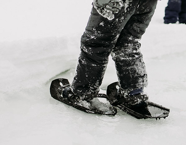 Snow pants and snow during Frost Fest