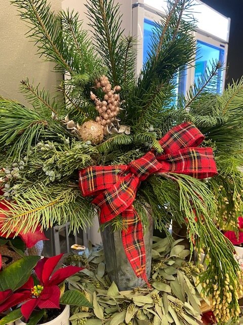 Custom Holiday Arrangement with Hand Tied