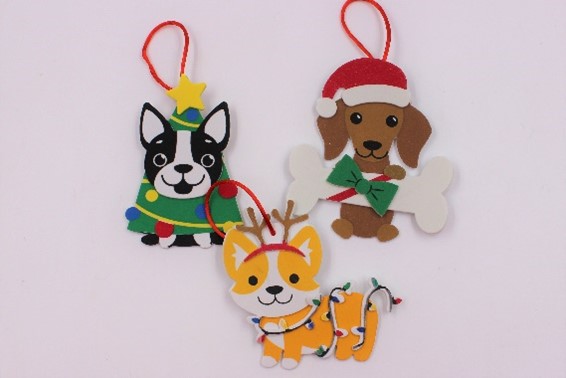 December Make & Take Monday – Holiday Dog Ornaments