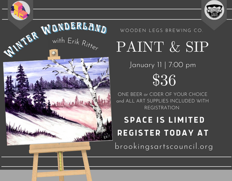Winter Wonderland Paint & Sip at Wooden Legs Brewing