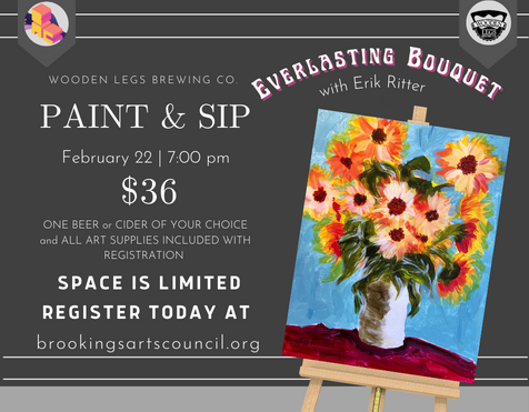 Everlasting Bouquet Paint & Sip at Wooden Legs Brewing
