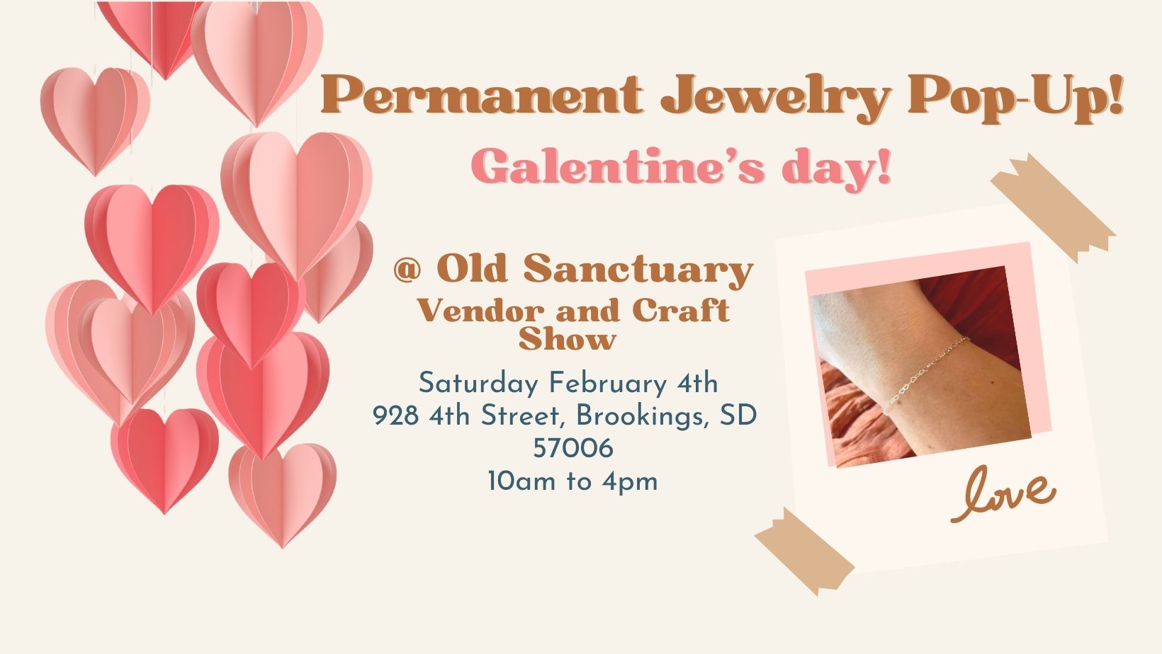 Galentine’s Day Permanent Jewelry Pop-up at The Old Sanctuary!