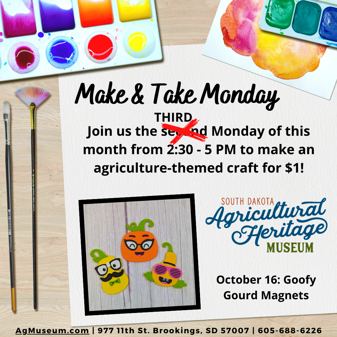 October Make & Take Monday – Goofy Gourd Magnets