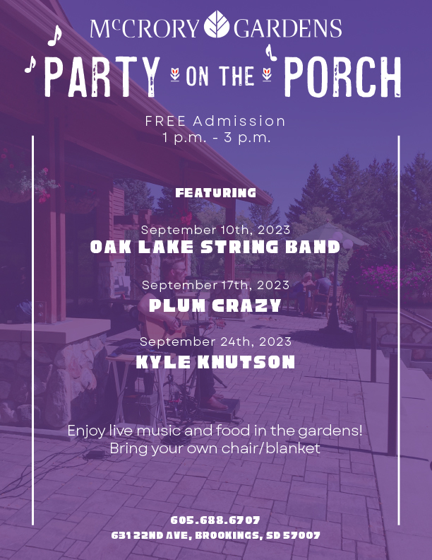 Party on the Porch at McCrory Gardens