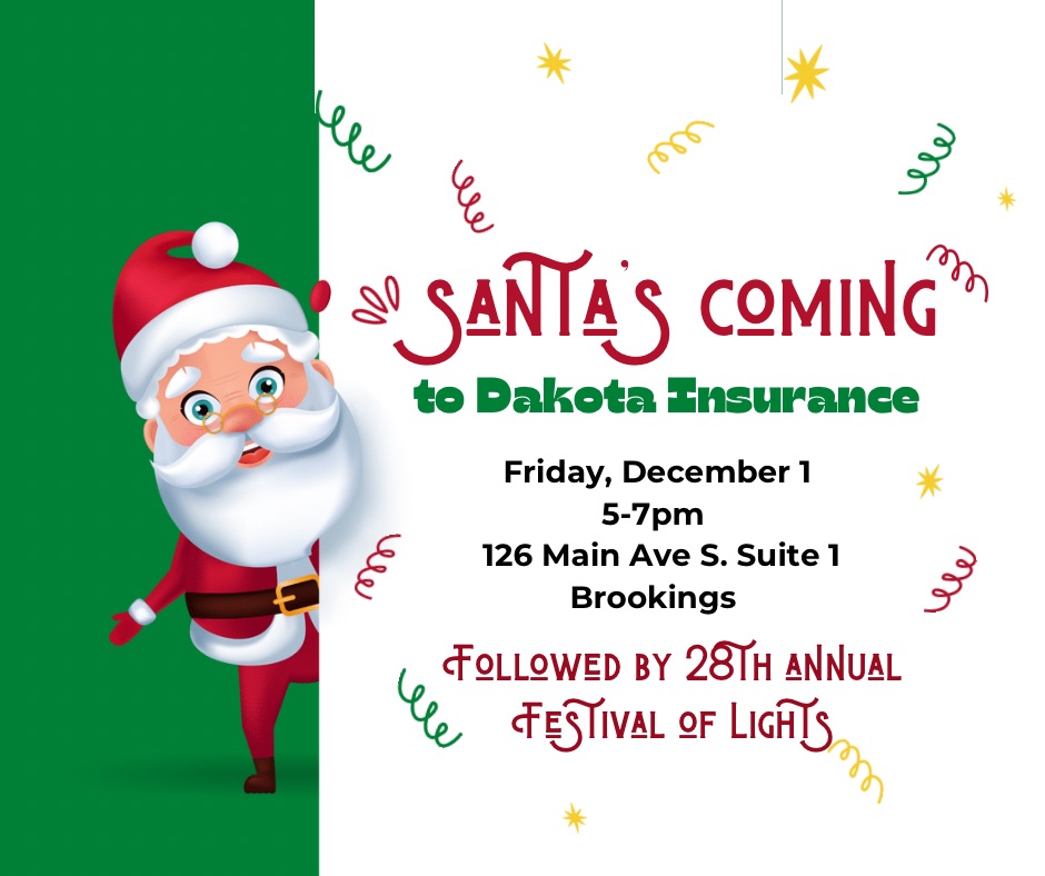Pictures with Santa at Dakota Insurance