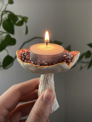 Mushroom Tea Light Holders - July 31 and August 14