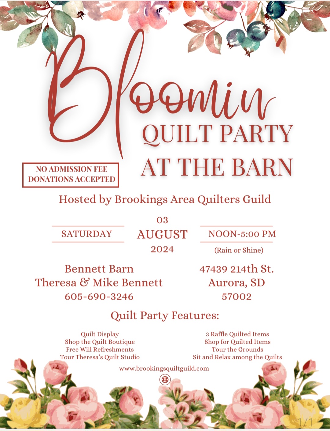 Bloomin’ Quilt Party at the Barn