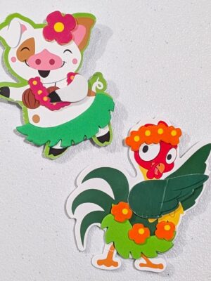 July Make & Take Monday - Luau Animal Magnets