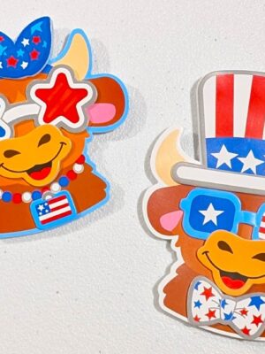 June Make & Take Monday - Patriotic Cow Magnets