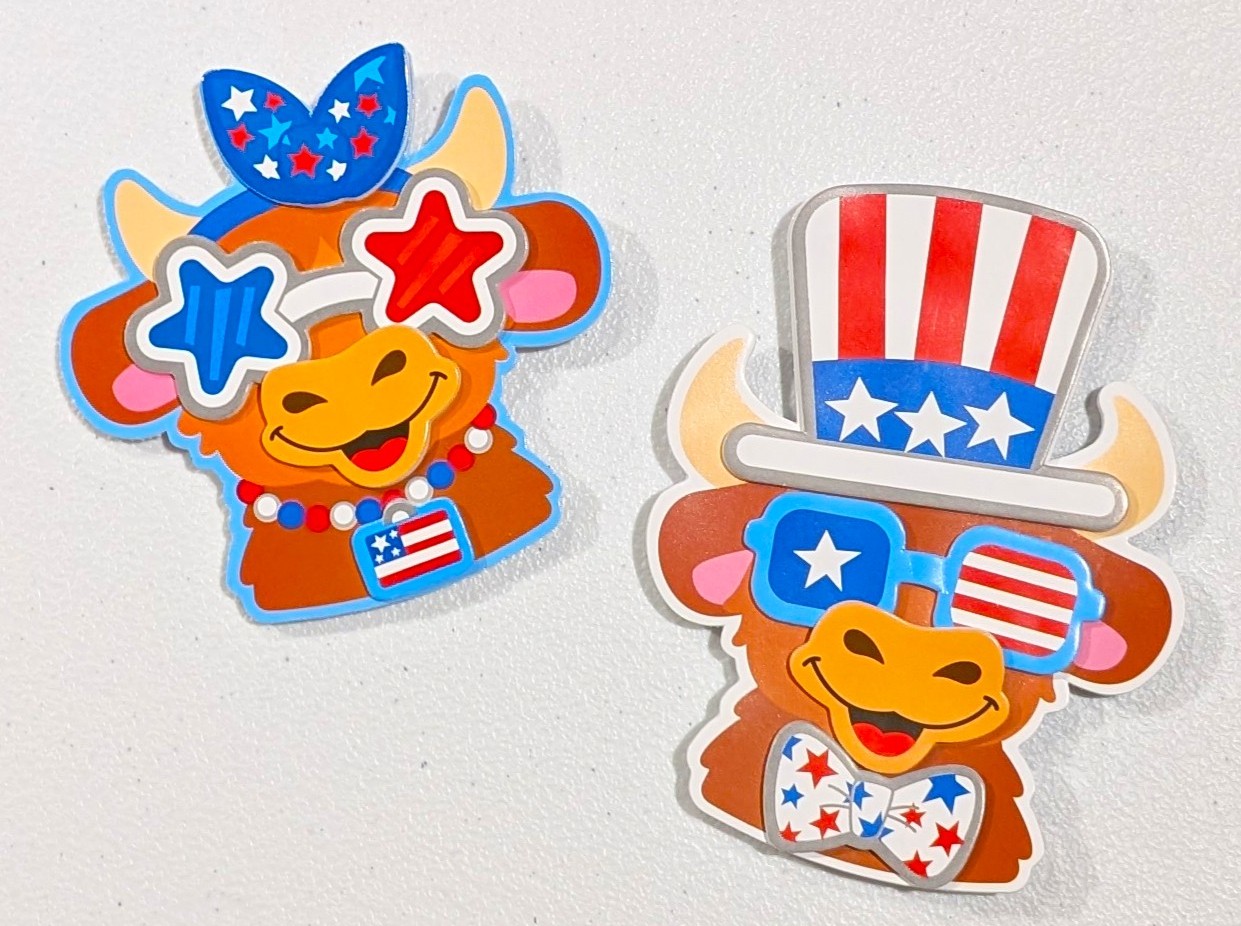 June Make & Take Monday – Patriotic Cow Magnets