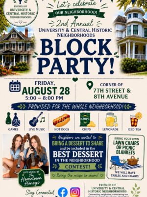Friends of University & Central Historic Neighborhood Block Party